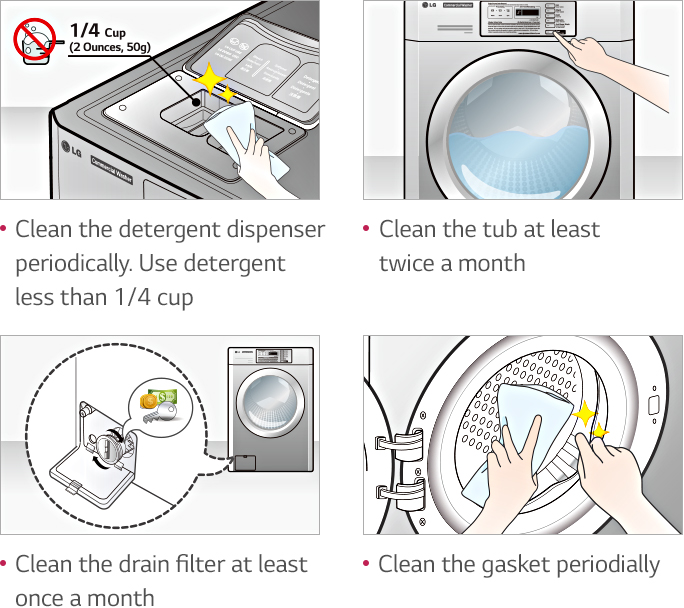 How to maintain washer